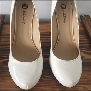 Glossy White Heel Worn Once HS Graduation